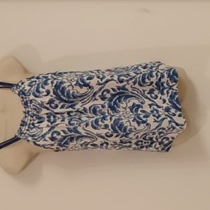 Suzy Shier Damask-Like Print Top